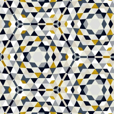 Soyut renkli altıgen kare geometrik seamless modeli simetrik kaleydoskop moda 