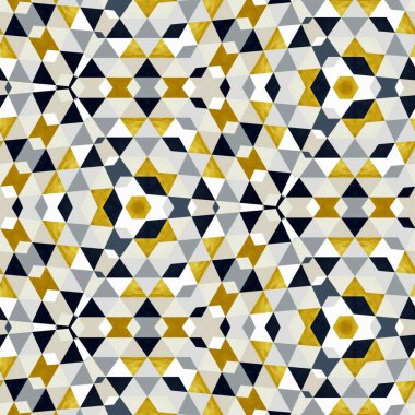 Soyut renkli altıgen kare geometrik seamless modeli simetrik kaleydoskop moda 