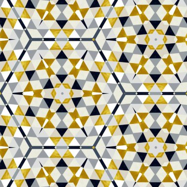 Soyut renkli altıgen kare geometrik seamless modeli simetrik kaleydoskop moda 