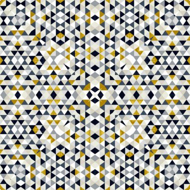 Soyut renkli altıgen kare geometrik seamless modeli simetrik kaleydoskop moda 