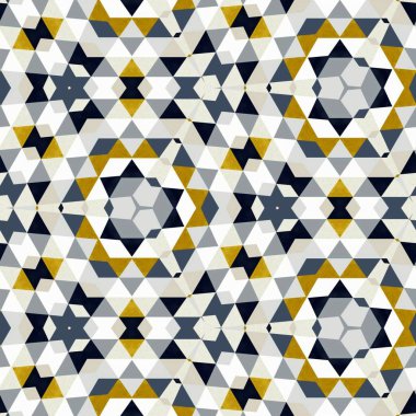 Soyut renkli altıgen kare geometrik seamless modeli simetrik kaleydoskop moda 