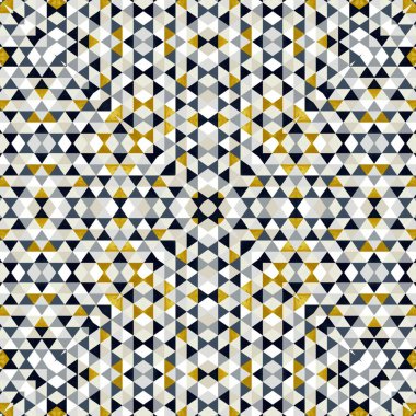 Soyut renkli altıgen kare geometrik seamless modeli simetrik kaleydoskop moda 