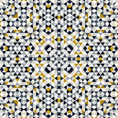 Soyut renkli altıgen kare geometrik seamless modeli simetrik kaleydoskop moda 