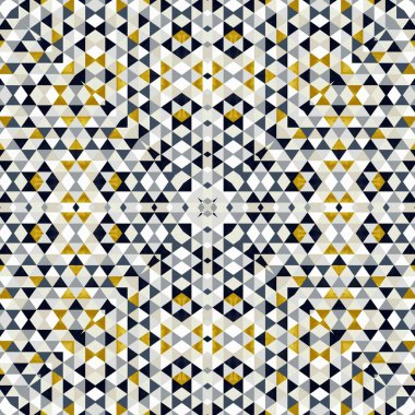 Soyut renkli altıgen kare geometrik seamless modeli simetrik kaleydoskop moda 