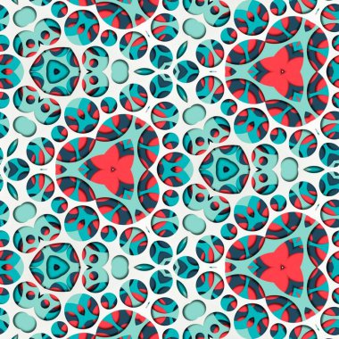 Soyut renkli altıgen kare geometrik seamless modeli simetrik kaleydoskop moda 