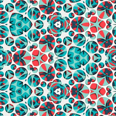 Soyut renkli altıgen kare geometrik seamless modeli simetrik kaleydoskop moda 