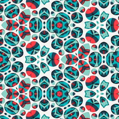 Soyut renkli altıgen kare geometrik seamless modeli simetrik kaleydoskop moda 