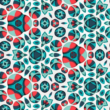 Soyut renkli altıgen kare geometrik seamless modeli simetrik kaleydoskop moda 