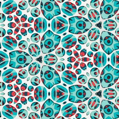 Soyut renkli altıgen kare geometrik seamless modeli simetrik kaleydoskop moda 