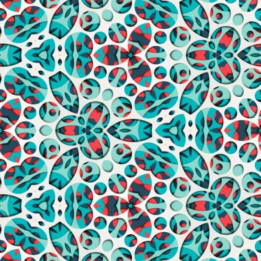 Soyut renkli altıgen kare geometrik seamless modeli simetrik kaleydoskop moda 