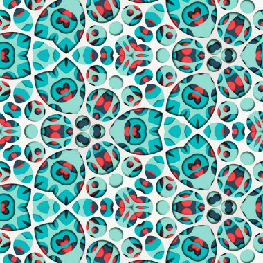 Soyut renkli altıgen kare geometrik seamless modeli simetrik kaleydoskop moda 