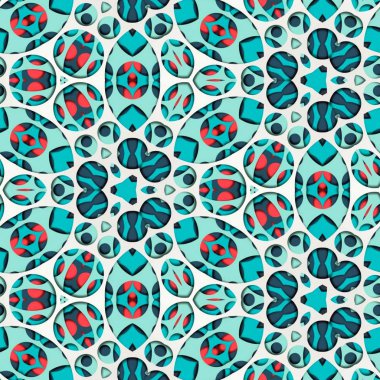 Soyut renkli altıgen kare geometrik seamless modeli simetrik kaleydoskop moda 