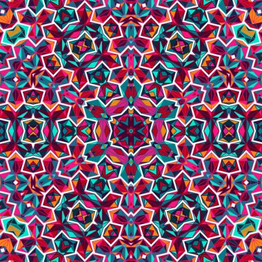Soyut renkli altıgen kare geometrik seamless modeli simetrik kaleydoskop moda 