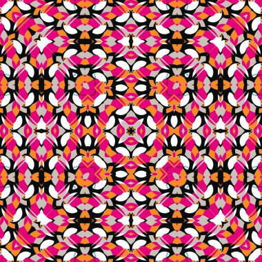 Soyut renkli altıgen kare geometrik seamless modeli simetrik kaleydoskop moda 