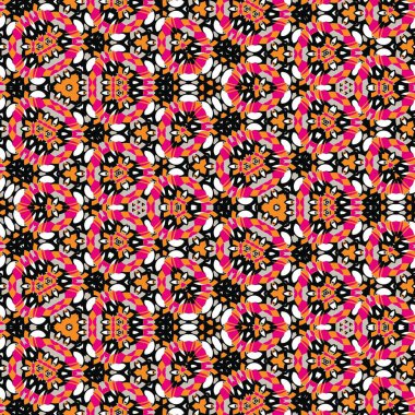 Soyut renkli altıgen kare geometrik seamless modeli simetrik kaleydoskop moda 