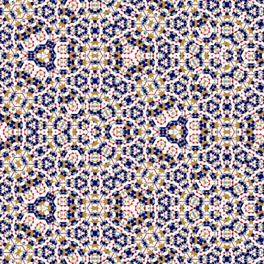 Soyut renkli altıgen kare geometrik seamless modeli simetrik kaleydoskop moda 