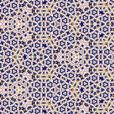 Soyut renkli altıgen kare geometrik seamless modeli simetrik kaleydoskop moda 