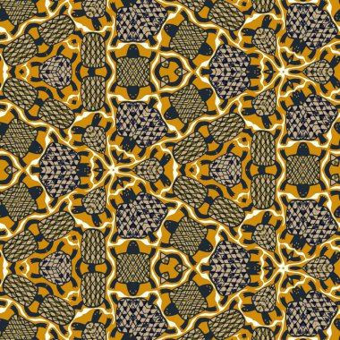 Soyut renkli altıgen kare geometrik seamless modeli simetrik kaleydoskop moda 