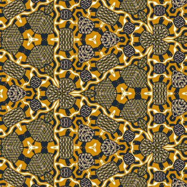 Soyut renkli altıgen kare geometrik seamless modeli simetrik kaleydoskop moda 