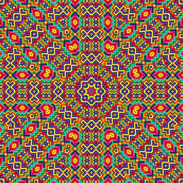 Soyut renkli altıgen kare geometrik seamless modeli simetrik kaleydoskop moda 