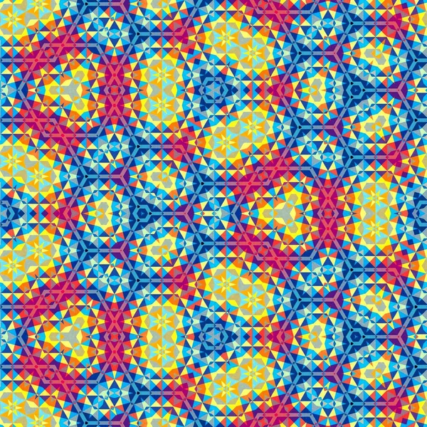 Astratto colorato esagono quadrato geometrico modello senza cuciture simmetrico caleidoscopio moda — Foto Stock