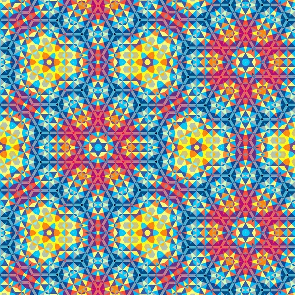 Astratto colorato esagono quadrato geometrico modello senza cuciture simmetrico caleidoscopio moda — Foto Stock