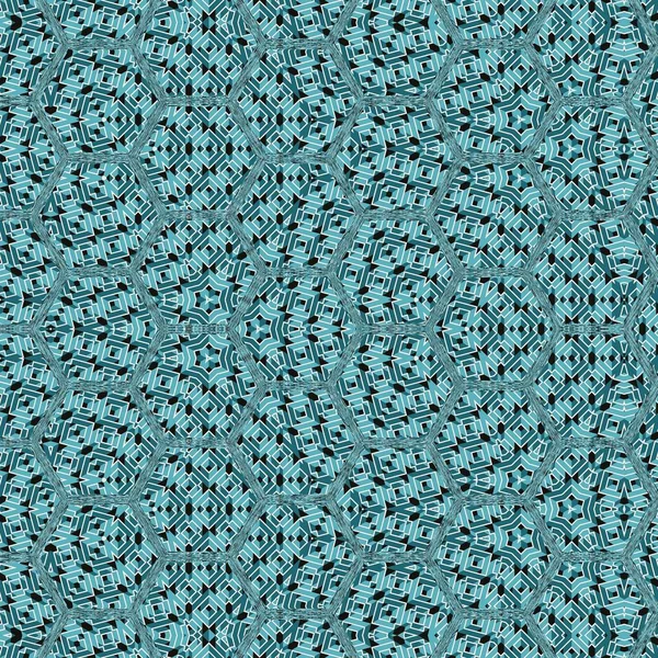 Soyut renkli altıgen kare geometrik seamless modeli simetrik kaleydoskop moda — Stok fotoğraf