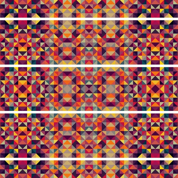 Abstract πολύχρωμο εξάγωνο τετραγωνικά απρόσκοπτη γεωμετρικό καλειδοσκόπιο συμμετρική μόδα — Φωτογραφία Αρχείου