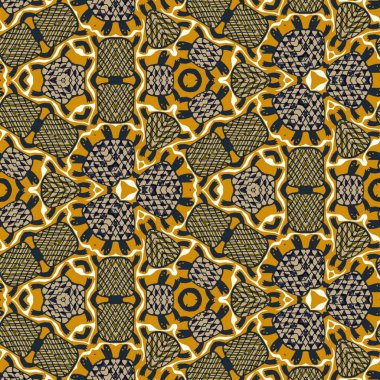 Soyut renkli altıgen kare geometrik seamless modeli simetrik kaleydoskop moda 