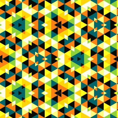 Soyut renkli altıgen kare geometrik seamless modeli simetrik kaleydoskop moda 