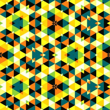 Soyut renkli altıgen kare geometrik seamless modeli simetrik kaleydoskop moda 