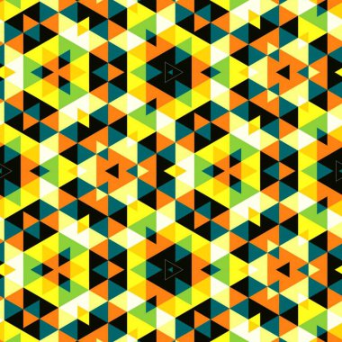 Soyut renkli altıgen kare geometrik seamless modeli simetrik kaleydoskop moda 