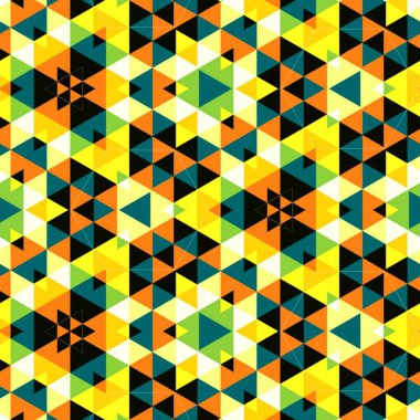 Soyut renkli altıgen kare geometrik seamless modeli simetrik kaleydoskop moda 