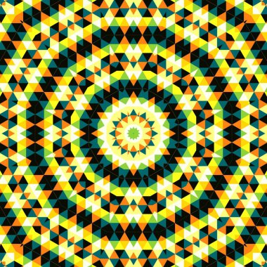 Soyut renkli altıgen kare geometrik seamless modeli simetrik kaleydoskop moda 