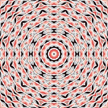 Soyut renkli altıgen kare geometrik seamless modeli simetrik kaleydoskop moda 