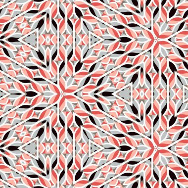 Soyut renkli altıgen kare geometrik seamless modeli simetrik kaleydoskop moda 