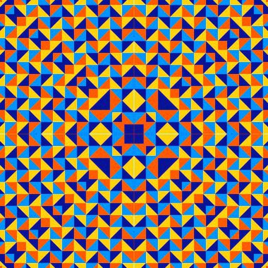 Soyut renkli altıgen kare geometrik seamless modeli simetrik kaleydoskop moda 