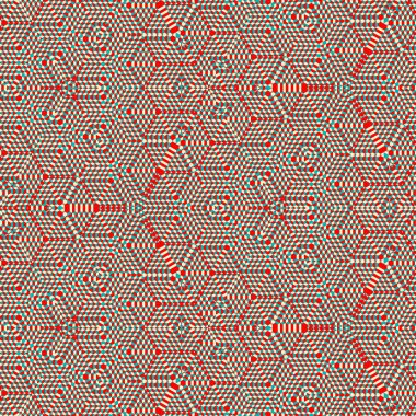 Soyut renkli altıgen kare geometrik seamless modeli simetrik kaleydoskop moda 