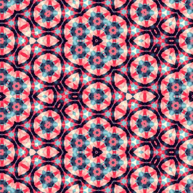 Soyut renkli altıgen kare geometrik seamless modeli simetrik kaleydoskop moda 
