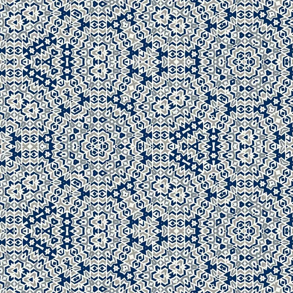 Gaya kaleidoskop simetris geometris persegi abstrak tak berjahit — Stok Foto