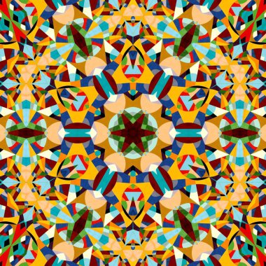 soyut renkli altıgen kare geometrik dikişsiz desen simetrik kaleydoskop moda, tasarım 