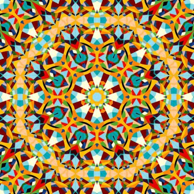soyut renkli altıgen kare geometrik dikişsiz desen simetrik kaleydoskop moda, tasarım 