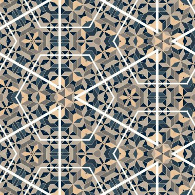 soyut renkli altıgen kare geometrik dikişsiz desen simetrik kaleydoskop moda, tasarım 