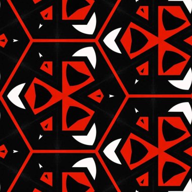 soyut renkli altıgen kare geometrik dikişsiz desen simetrik kaleydoskop moda, tasarım 