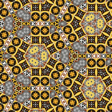soyut renkli altıgen kare geometrik dikişsiz desen simetrik kaleydoskop moda, tasarım 