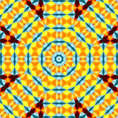 soyut renkli altıgen kare geometrik dikişsiz desen simetrik kaleydoskop moda, tasarım 