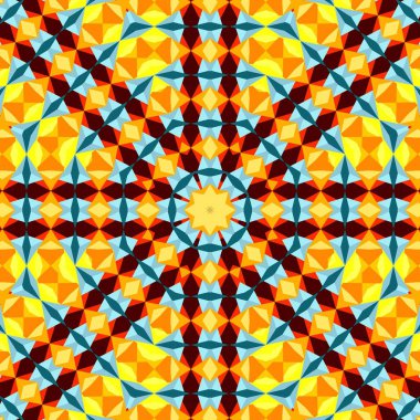 soyut renkli altıgen kare geometrik dikişsiz desen simetrik kaleydoskop moda, tasarım 