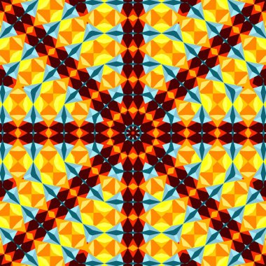 soyut renkli altıgen kare geometrik dikişsiz desen simetrik kaleydoskop moda, tasarım 
