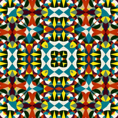 soyut renkli altıgen kare geometrik dikişsiz desen simetrik kaleydoskop moda, tasarım 