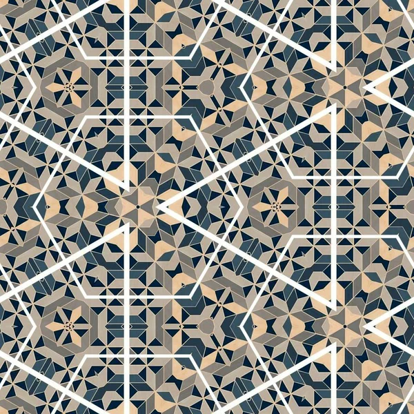 Abstraktní Barevné Šestiúhelník Čtverec Geometrické Bezešvé Vzor Symetrické Kaleidoskop Módy — Stock fotografie